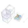 Smycken lådor 24 st fyrkantiga transparenta plastförpackningslåda Candy Box Jewelry Box Party Gift Birthday Present Box 231115