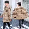 Piumino invernale moda outdoor 8 ragazzi tuta da neve calda con cappuccio 10 bambini cappotto di cotone di media lunghezza 12 13 14 soprabito per adolescenti 6 piumini per bambini J231115