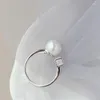 Cluster Ringe Authentische 925 Sterling Silber Ring Eingelegte Natürliche Süßwasser Perle Öffnung Kreative Mode Frauen Schmuck Geschenk