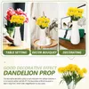 Decorative Flowers Dandelion Wedding Ceremony Decorations Flower Fake Faux Yellow Dried Ball Simulated Onion Decor Dandelions