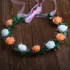 Bohemian Flower Wreath Girl Head Flower Crown Rattan Garland Festival Wedding Bridal Floral Headband Headdress Party Decoration