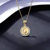 3A Zircon Star Moon Sun s925 Silver Pendant Necklace Jewelry Charm Women Plated 18k Gold Vintage Collar Chain Necklace Women Wedding Party Valentine's Day Gift SPC