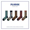 Plusox Socks زيت أنثى اللوحة الإقحوانات الصغيرة الربيع والخريف إنس جميع الجوارب المتوسطة الأنبوب الإبداعية جوارب أنبوب الرياح الرجعية Q231115