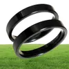 Whole 100pcs Mix lot of 4mm 6mm 8mm BLACK Flat band Comfortfit 316L Stainless Steel Ring Unisex Simple Classic Elegant Jewelr8722547