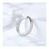 Anéis de banda branco banhado a ouro S925 Sterling Sier Eternity Ring Homens Mulheres com 1.2mm Moissanite Pedra Estilo Clássico Drop Delivery Jewelr Dh9Q4