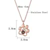 Pendentif colliers Personnalisé Pet Po Projection collier chien chat patte pendentif mémoire bijoux cadeau goutte personnalisé fête des mères cadeaux 231115