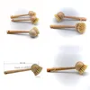 Cleaning Brushes 144Pcs/Lot Long Handle Pan Pot Brush Wood Round Head Dish Bowl Tableware Washing Kitchen Floor Tool Drop Delivery H Dhlti