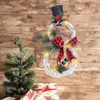 크리스마스 장식 Garland Led Light Light Snowman Rattan Wreath, 정문 홈 벽난로 벽 장식 연도 231115