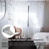 Curtain 6 PCS Installationskod Topp Mini Rods Window Blind konsoler Metall Vertikala formade plattor