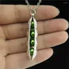 Kedjor R2083 Silver Color Chain Eloy Plant Food Ball Pea Pod Chunky Collar Necklace 18 "