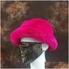 Berretti Cappello da pescatore in pelliccia sintetica Autunno Inverno Panama per le donne Stampa mucca Peluche morbido caldo Berretto da pescatore Berretto da vacanza Drop Deliver Dhgarden Dhpwb