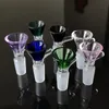 AUF LAGER farbige dicke Glasschalen 14 mm 18 mm männliche Glasschale für trockene Kräuterglasbongs Wasserpfeife zufällige Farbe