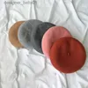 Berretti Donna Inverno Caldo Berretto di lana spessa Cappello Berretti di colore solido femminile Gorras Boinas Para Mujer Berretto piatto Barette all'ingrosso Cappello da sposaL231115