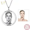 Anhänger-Halsketten U7 Personalisierte Po-Text-Halskette 925er Sterlingsilber Benutzerdefinierte Halsketten Anhänger Frauen Schmuck Geschenke zum Muttertag SC212 231115