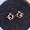 Boucles d'oreilles à tige véritable boucle d'oreille en or 14 carats pour femmes Fine Aros Mujer Oreja Orecchini diamant naturel femmes pierres précieuses