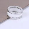 Parring svartvit keramiska ringringar för kvinnor herr designer ring lyx varumärke smycken designer cirkulär finger atmosfär enkel