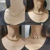 Chaînes De Base Punk Collier Ras Du Cou Pour Les Femmes En Acier Inoxydable Cubain Gourmette Café Grains Boîte À Maillons Courts Chaîne Simple Bijoux 16 pouces KNM180