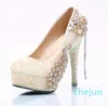 Классические туфли, великолепные белые женские туфли на высоком каблуке, вечерние, выпускной, с кристаллами Феникса, для свадьбы, выпускного