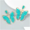 Dangle Chandelier Earrings Bohemian National Style Woven Butterfly For Woman Party Holidaydangle Drop Delivery Jewelry Dhgarden Dhtn1