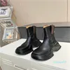 top quality Casual Shoes Designer Women's Angle Boots Platform Black Cowhide Zipper Booties