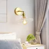Wall Lamps Nordic Glass Lamp Beside Bedroom Bathroom Mirror Light American Style LED Sconces Vintage Edison Lighting Luminaire