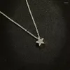 Kedjor Fashion Tiny Star Necklace Silver Color Chain Heart Moon Choker Halsband för kvinnor hängsmycken krage mujer collier gåva