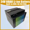 24V 60AH 800W 1000W 2000W LI-ION مدمج BMS 40A 60A 80A LITHIUM ION BUTTION