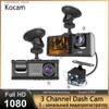 CAR DVR 3 قناة داش كاميرا لكاميرا السيارة مسجل فيديو DASHCAM DVRS BLACK BOX DUAL LENS DVR مع CAMERA VIW