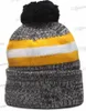 New Football Sport Stripes Cuffed Knit Hat Mix Colors Fashion Fans NO1 Blue Black Striped Baseball Sports Beanies Hats Bones Skullies Cuffed Caps One Size Nov16-01