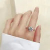 Solitaire 4ct Diamond Ring 100% Real 925 sterling silver Party Wedding band Rings for Women Bridal Promise Engagement Jewelry