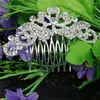 Grampos de cabelo casamento nupcial cristal hairpin flores folhas forma pente feminino headwear moda jóias acessórios presentes da menina
