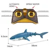 ElectricRC Animals Remote Control Shark Children Pool Beach Bath Toy for Kids Boy Girl Simulation Water Jet Rc Whale Mechanical Fish Robots 231114