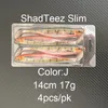 خطافات الصيد جثم pike zander predator لينة lure Shadteez Slim 14cm 17g 18cm 33g v2 22cm 53g 27cm 99g 231115