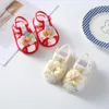 Premiers Marcheurs Été Bébé Sandales Mignon Fleur Semelle En Tissu Marche Chaussures Born Fille Doux Antidérapant