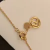 Designer halsband lyxiga smycken kedjor guld många cirkel halsband gratis leveranslegering för vackra kvinnor 22111901cz