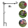 Flaggträdgårdshållare Stand Yard Pole Banner Outdoor Flagstång Post Decorative Bracket Iron Party Decorations Metal Lawn Flaggestoles