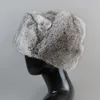 Trapper hattar mäns mössor varm naturlig kanin pälsbombare hatt med öronflikar vinter unisex varm rysk ushanka hatt riktiga kanin päls hattar 231115