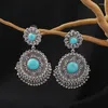 Kolczyki Dangle Bohemian vintage kropla dla kobiet boho etniczny styl okrągły koło Tassle Bell Modna biżuteria