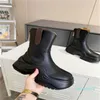 top quality Casual Shoes Designer Women's Angle Boots Platform Black Cowhide Zipper Booties