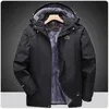 Mens Down Parkas Plus L8XL Men Winter Thick Fleece Waterproof Jacket Quality Outdoor Jet Ski Snow Warm Coat Outwear 231114