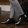 Dress Shoes Autumn Men's Mesh Face Breathable Comfortable Soft Sole Business Lacquered Pointed Flat Bottom Leather