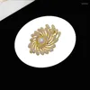 Broches Schitterend Vuurwerk Hoogwaardige Prachtige Koperen Zirkoon Broche Vrouwelijke Mode Grote Lucht Corsage Kleding Accessoires