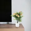 Dekorativa blommor Fake Potted Flower Bonsai Desktop Artificial Decor Plants in Pot Faux
