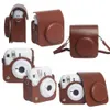 Kamera Çanta Aksesuarları PU Deri Kamera Çantası Fujifilm Instax Mini 12 Anında Kamera Aksesuarları Koruyucu Kamera Kılıfı Ayar Omuz Kayışı 231114