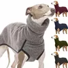 Hundkläder Greyhound Stora hundkläder Turtleneck Skjorta Whip Hound Stretch Fleece Vest Pet Pullover Coat för små medelstora stora hundar 231114
