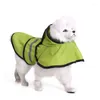 Vestuário para cães animais de estimação capuzes capuzes capa de tira refletiva cães jaquetas de chuva jackets ao ar livre gatos pequenos à prova d'água