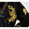 Protective Gear Taekwondo Master Dobok Ultralight Wt Fighter Polyester Suit Black Martial Arts Gi With Exquisite Embroidery 231115