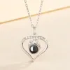 Ожерелья с подвесками на заказ, ожерелье с проекцией Po, цепочка с проекционным сердцем, персонализированная подвеска Po, мемориал, свадебные украшения, подарки 231115