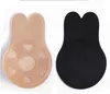 Soutien-gorge Invisible en forme d'oreille de lapin pour femmes, 2 pièces/paire, autocollants de levage de poitrine, couverture de mamelon en Bio-Silicone respirant, coussinet de poitrine Anti-affaissement BJ