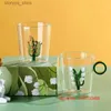 Wine Glasses Lily Of The Valley Glass Cup French Romantic Wedding Party Glassware Wineglass Happy Coffee Mug Beer Water Teacup Dropshipping Q231115